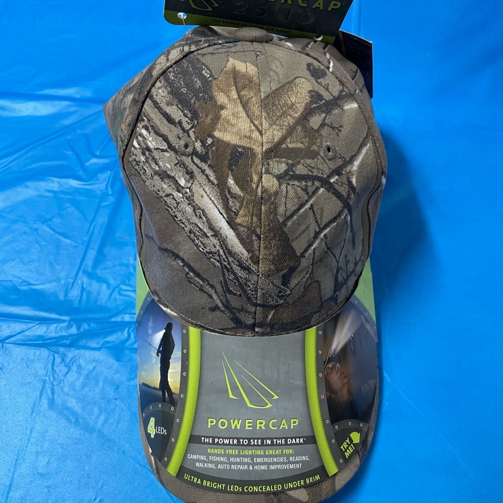 Hat. Camo Powercap Hat with LED Lights